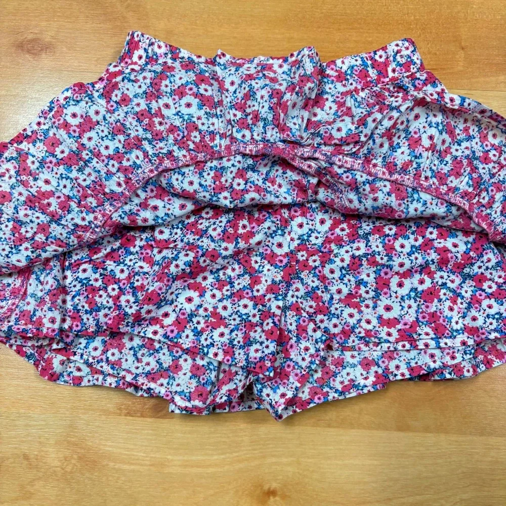 Gap Kids Pink Floral Pull-on Ruffle Skort Girls M 8